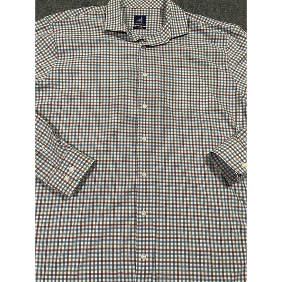 Johnnie O Shirt Mens Xxl Prepformance Plaid Button Up Casual Comfort Work - Picture 2 of 7